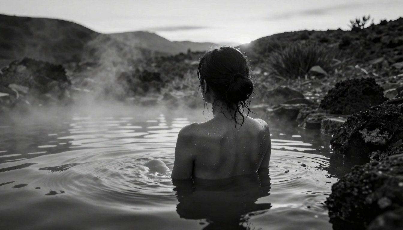 Natural beauty in geothermal spring