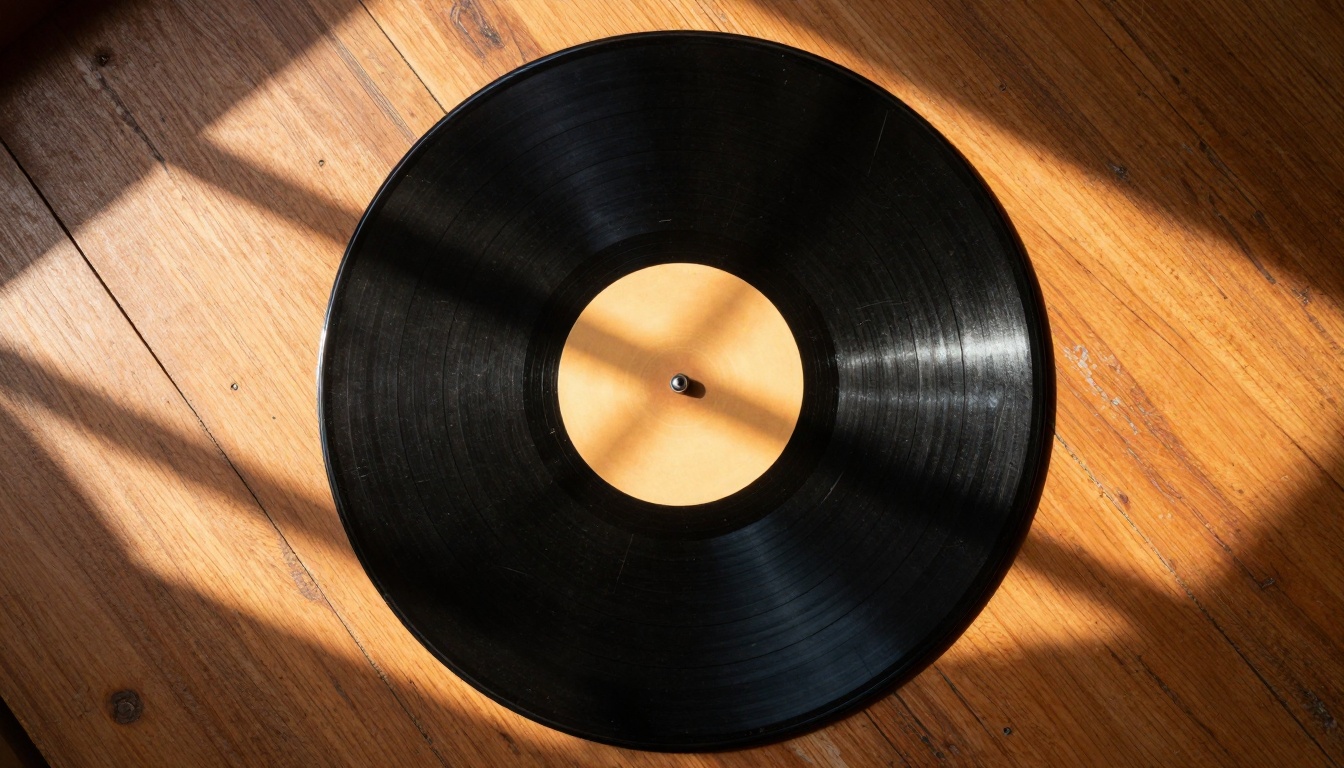 Vintage Vinyl Record Detail