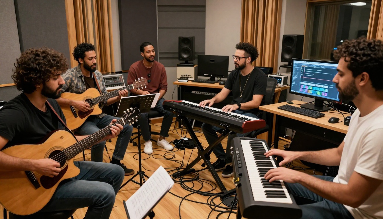 Collaborative Music Production Session