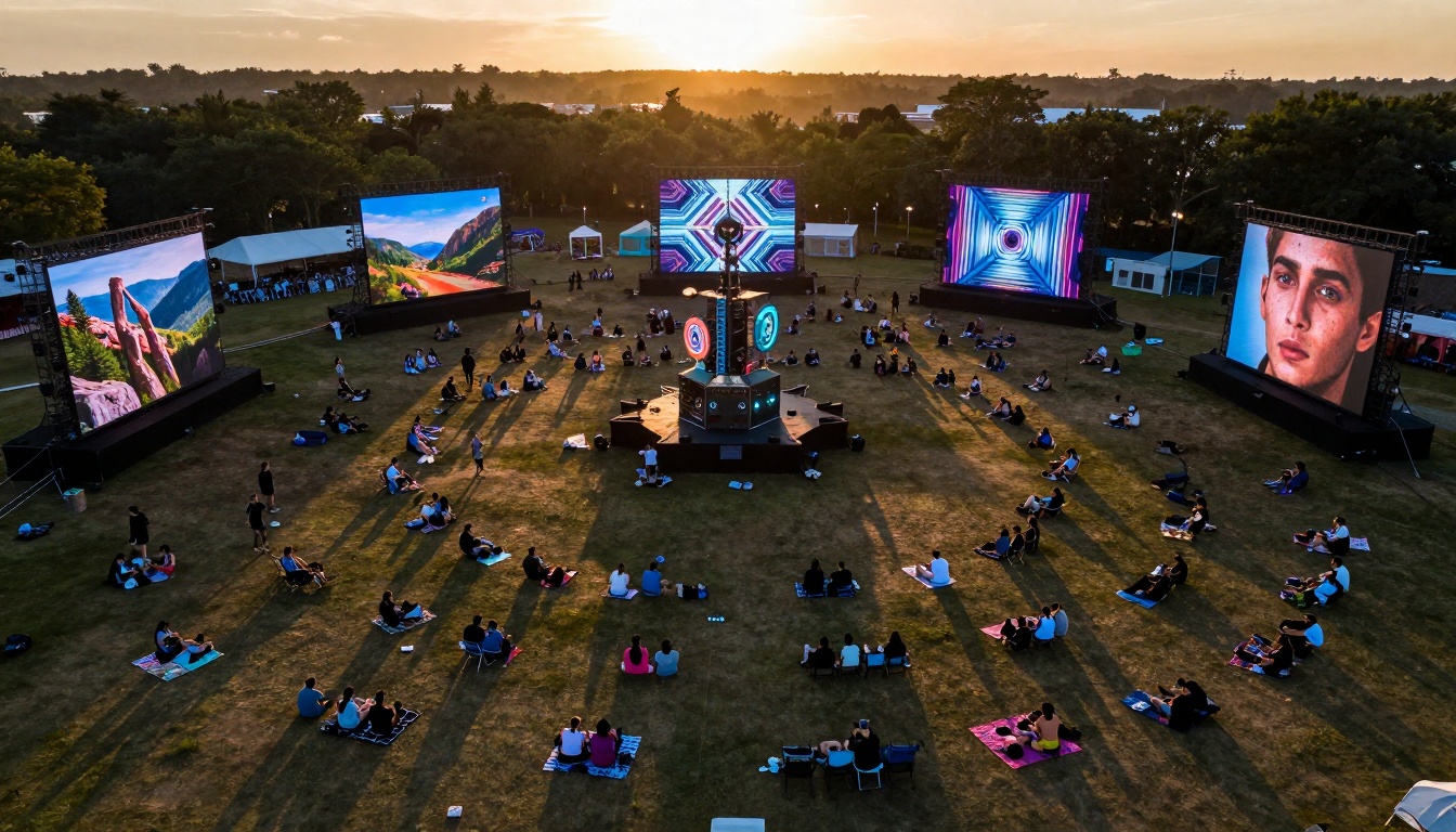 AI Art Festival Aerial View
