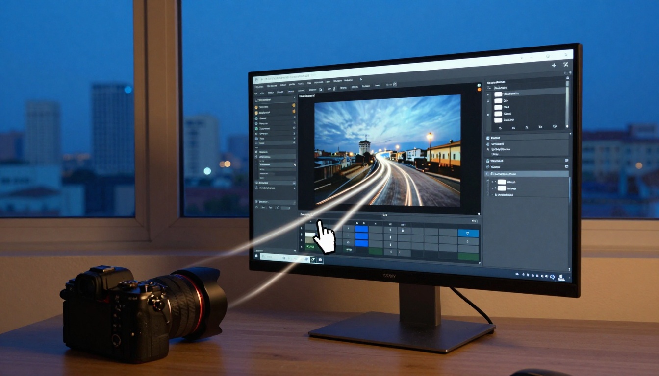PicassoIA Workflow Light Trails