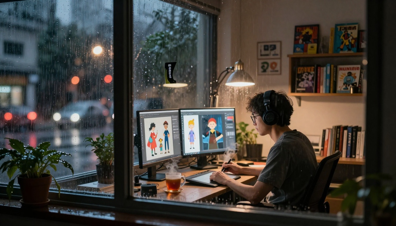 Rainy Night AI Workspace
