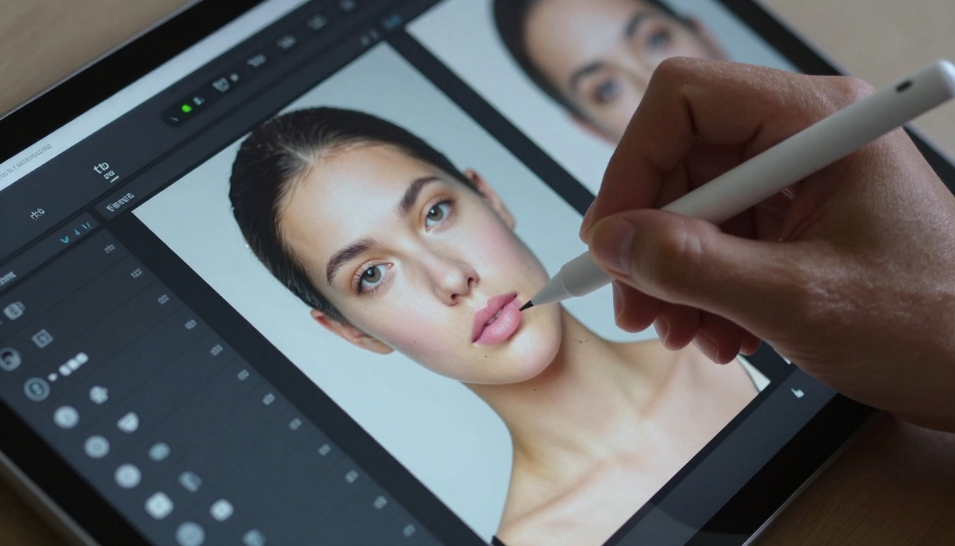 AI Portrait Retouching Interface