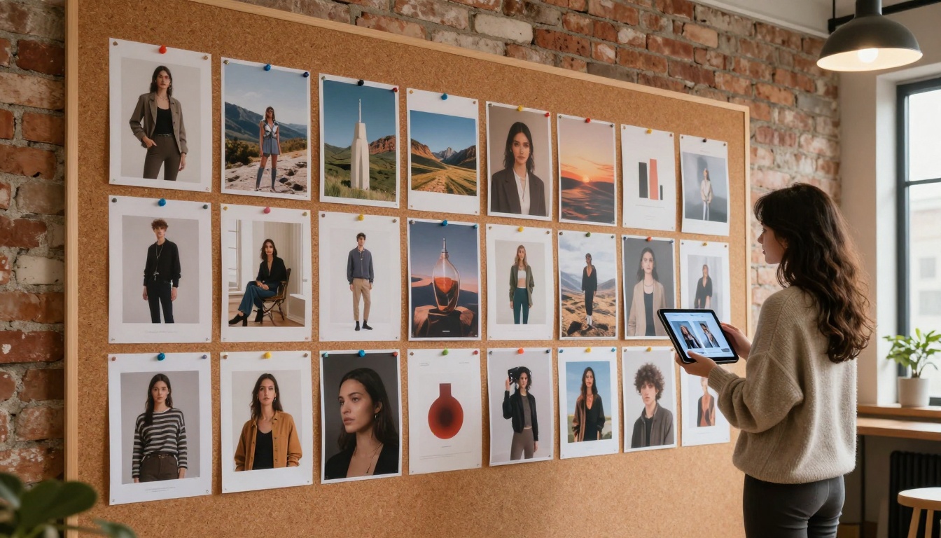 AI Generated Images Mood Board Studio Wall