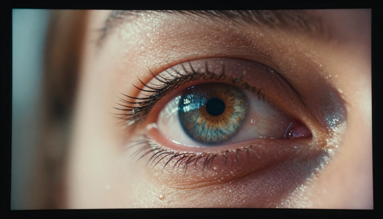 Extreme close-up of perfect emotional frame