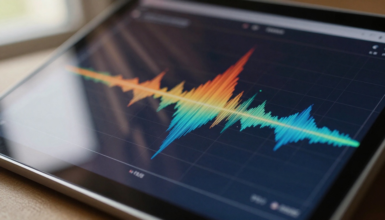 AI voice waveform visualization