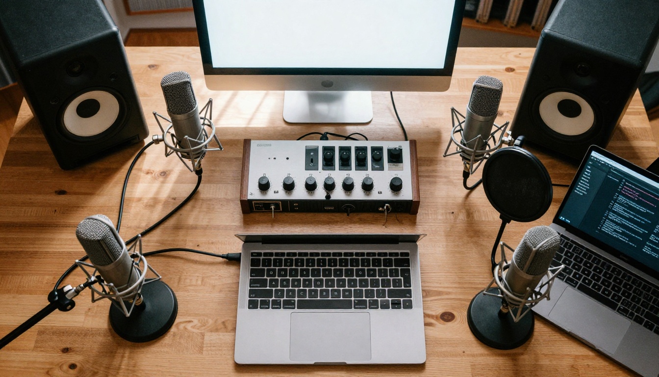 Professional voice recording setup