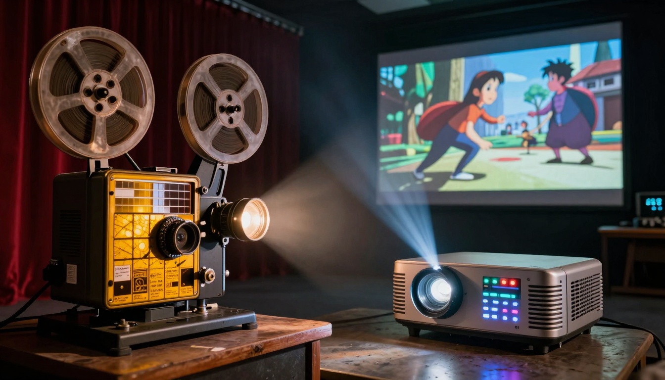 Film vs Digital Animation Projection