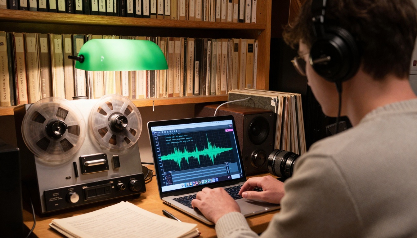 Historical audio archive transcription process