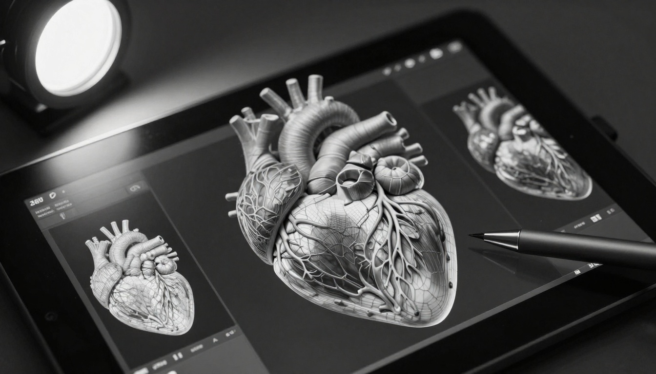 Complex 3D anatomical model visualization