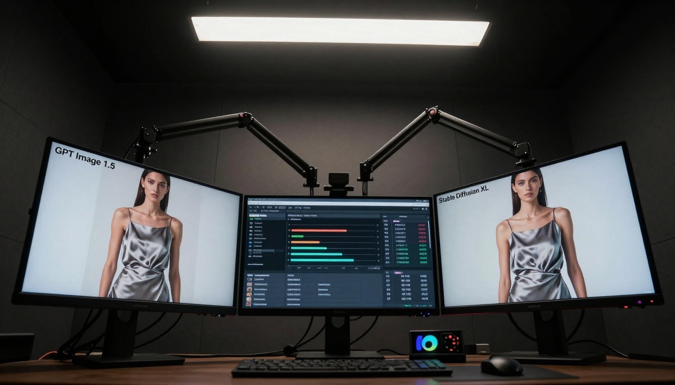 Studio comparison showing GPT Image 1.5 vs Stable Diffusion XL outputs