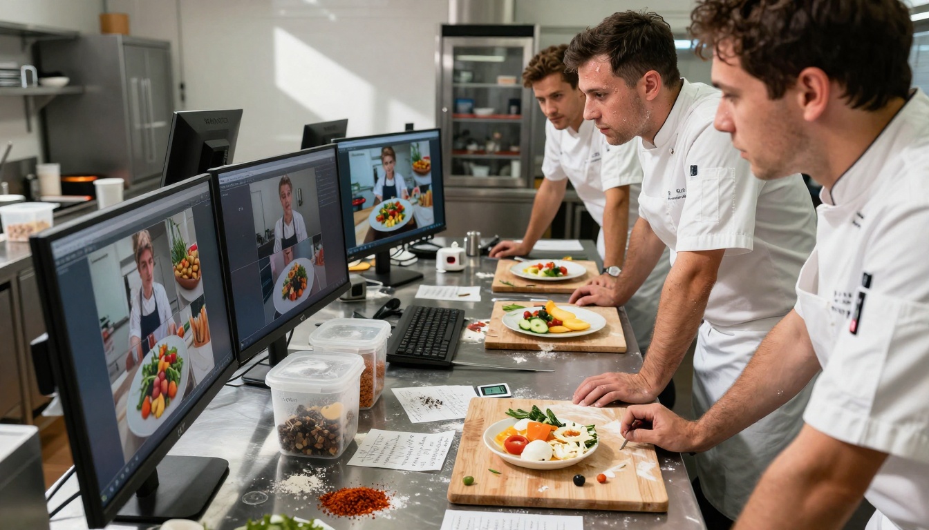 Food Brand Team Analyzing Veo 3.1 Cooking Videos