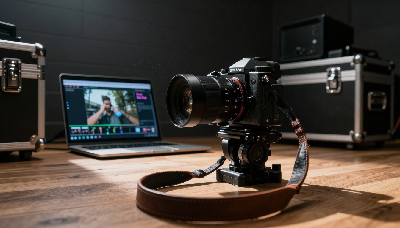 Filmmaker Equipment Setup with Sora Reference