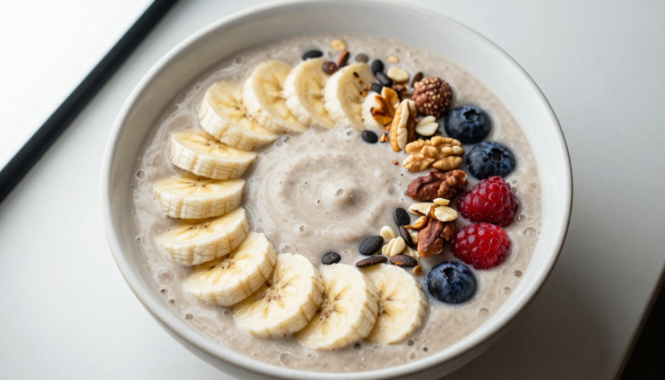Aerial smoothie bowl