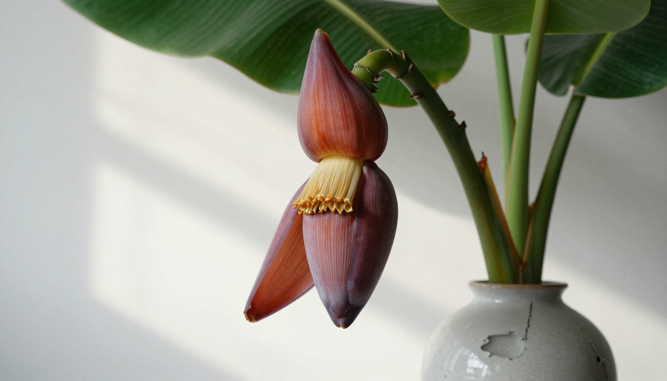 Banana flower still life