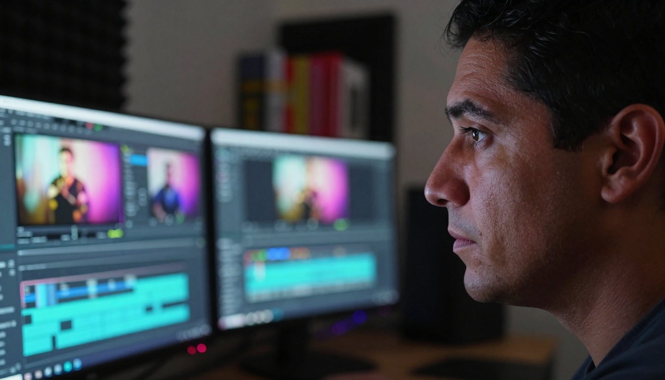 Video editor night work