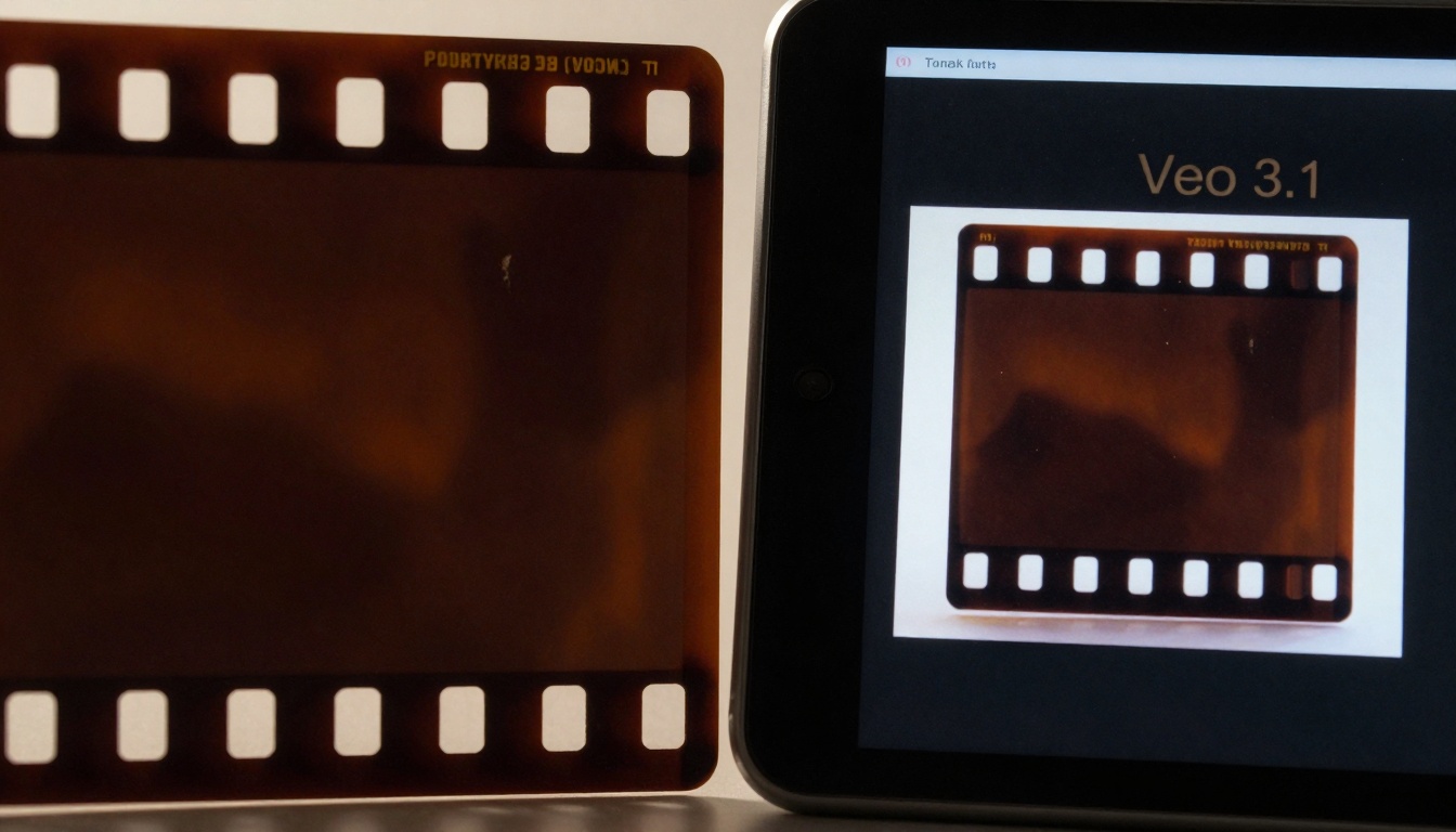Film vs digital comparison showing identical quality