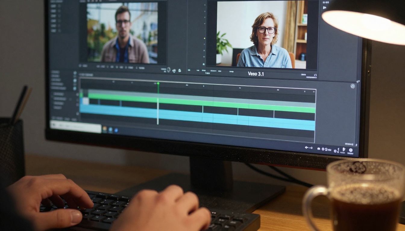 Editing timeline showing indistinguishable comparison