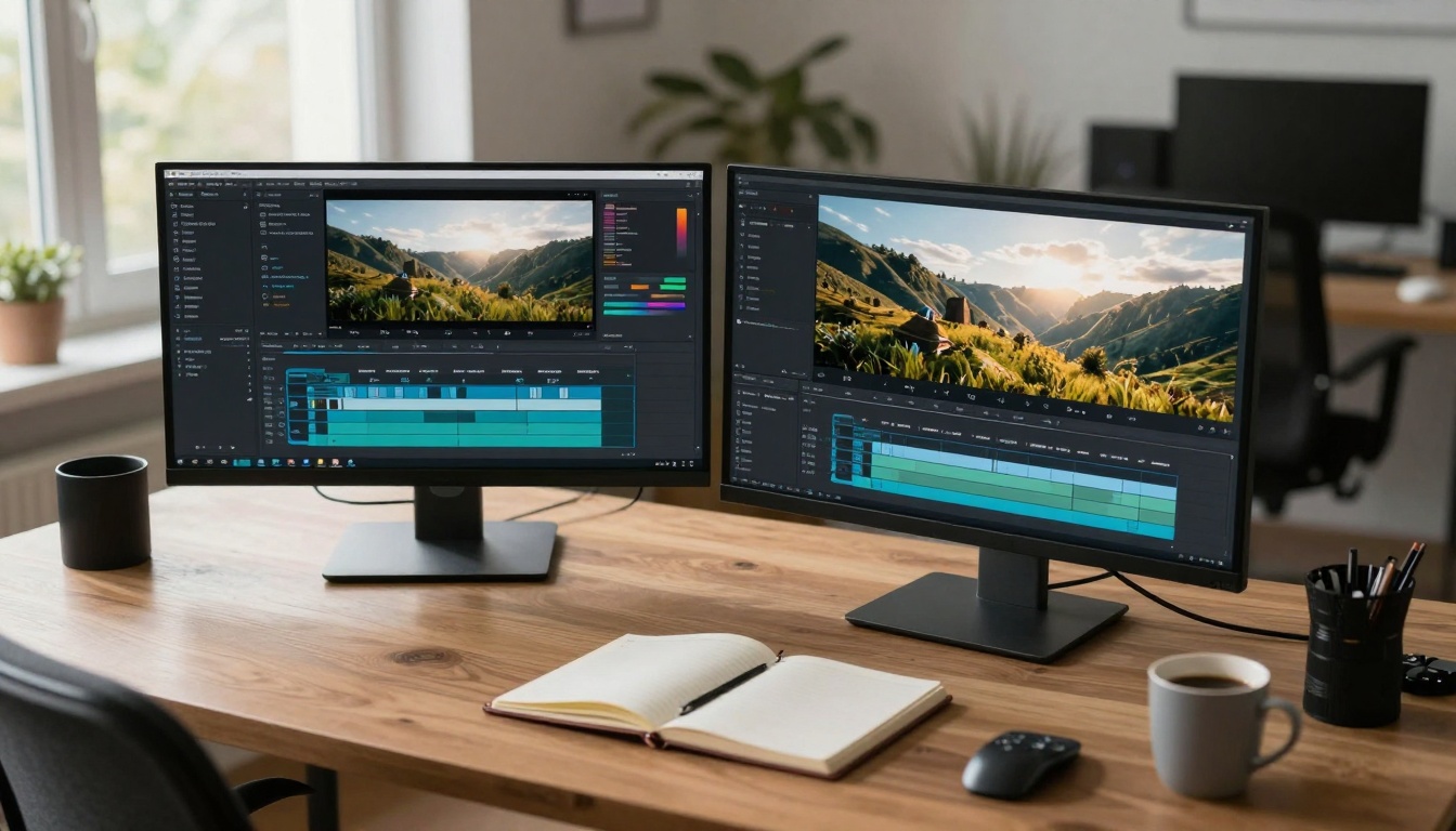 Aerial View of Video Creation Workflow