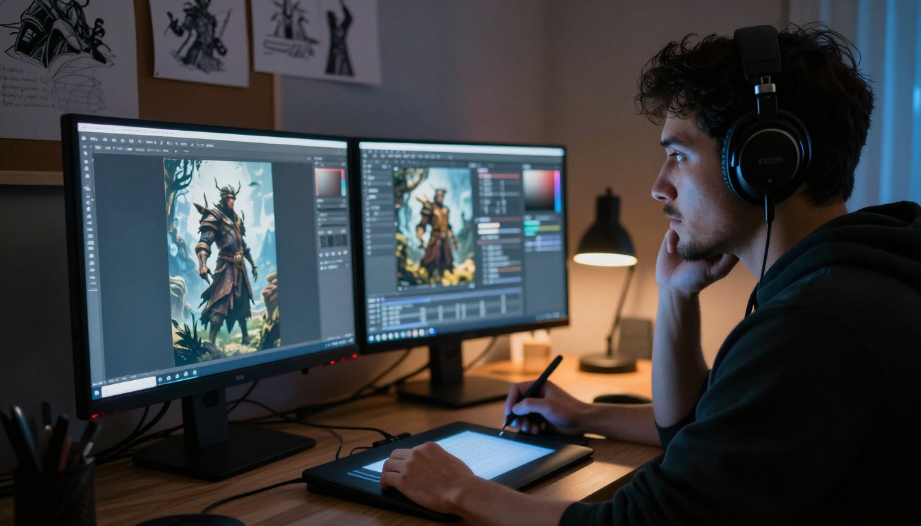 Digital artist workspace with GPT Image 1.5 interface