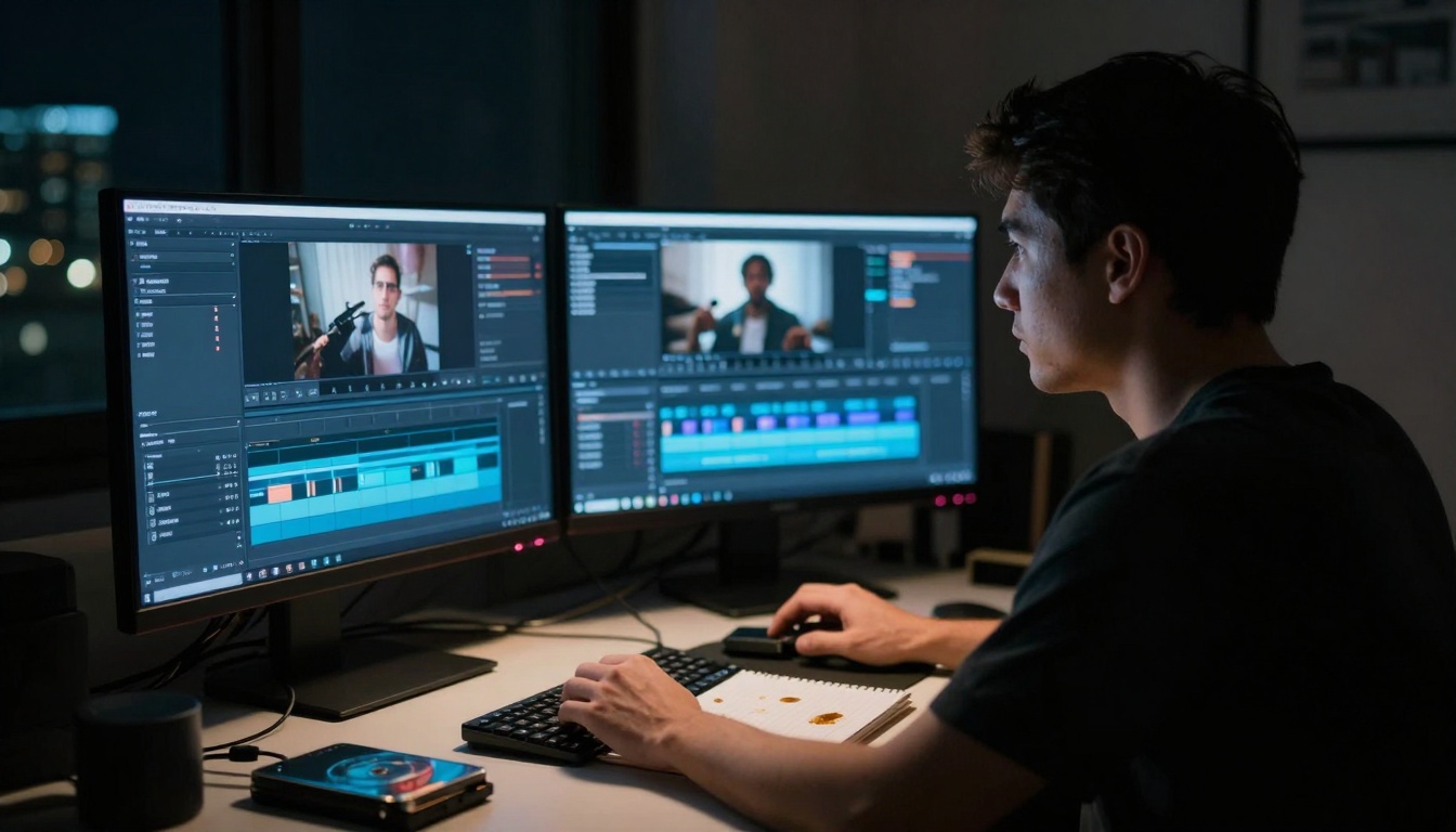 Late Night Editing Session