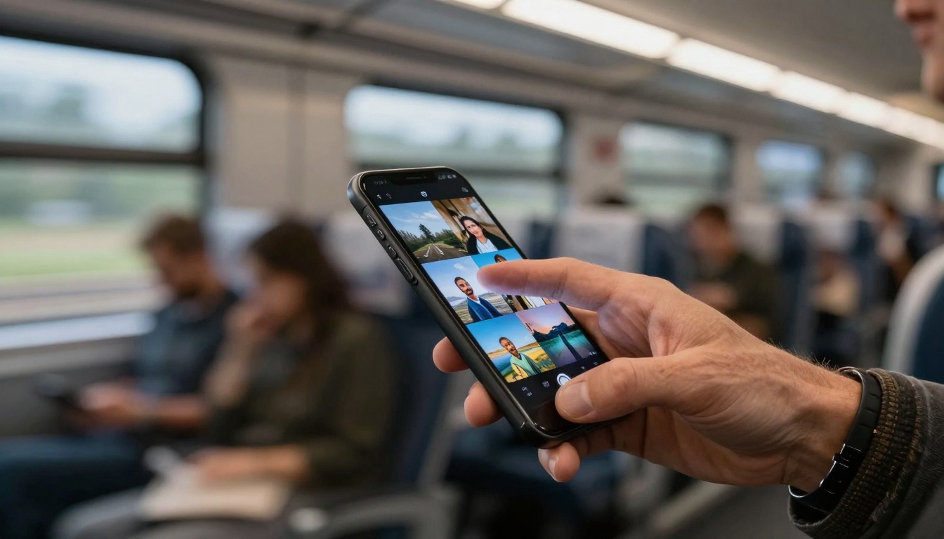 Dynamic action shot swiping through AI feed