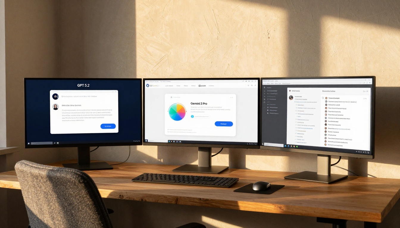 Multi-Monitor AI Workspace
