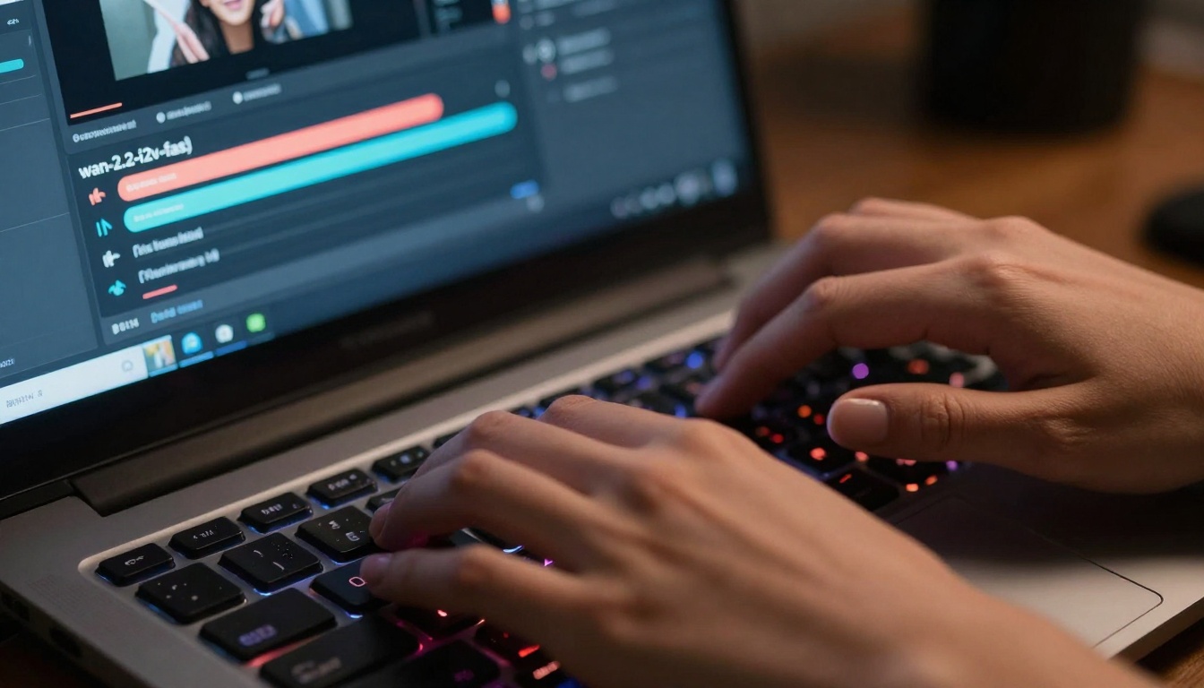 AI Video Interface Closeup