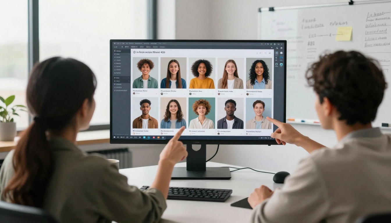 Creative collaboration meeting scene