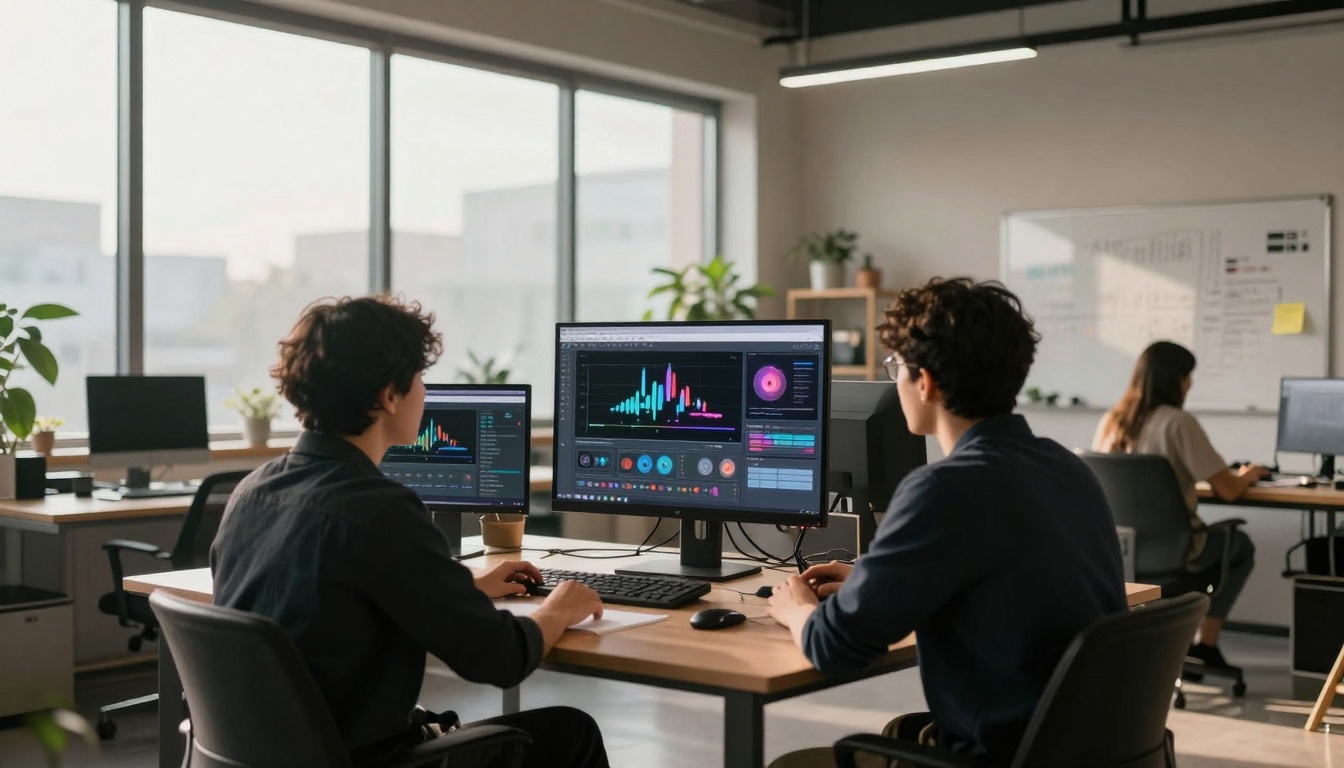 Team Collaborating with AI Music