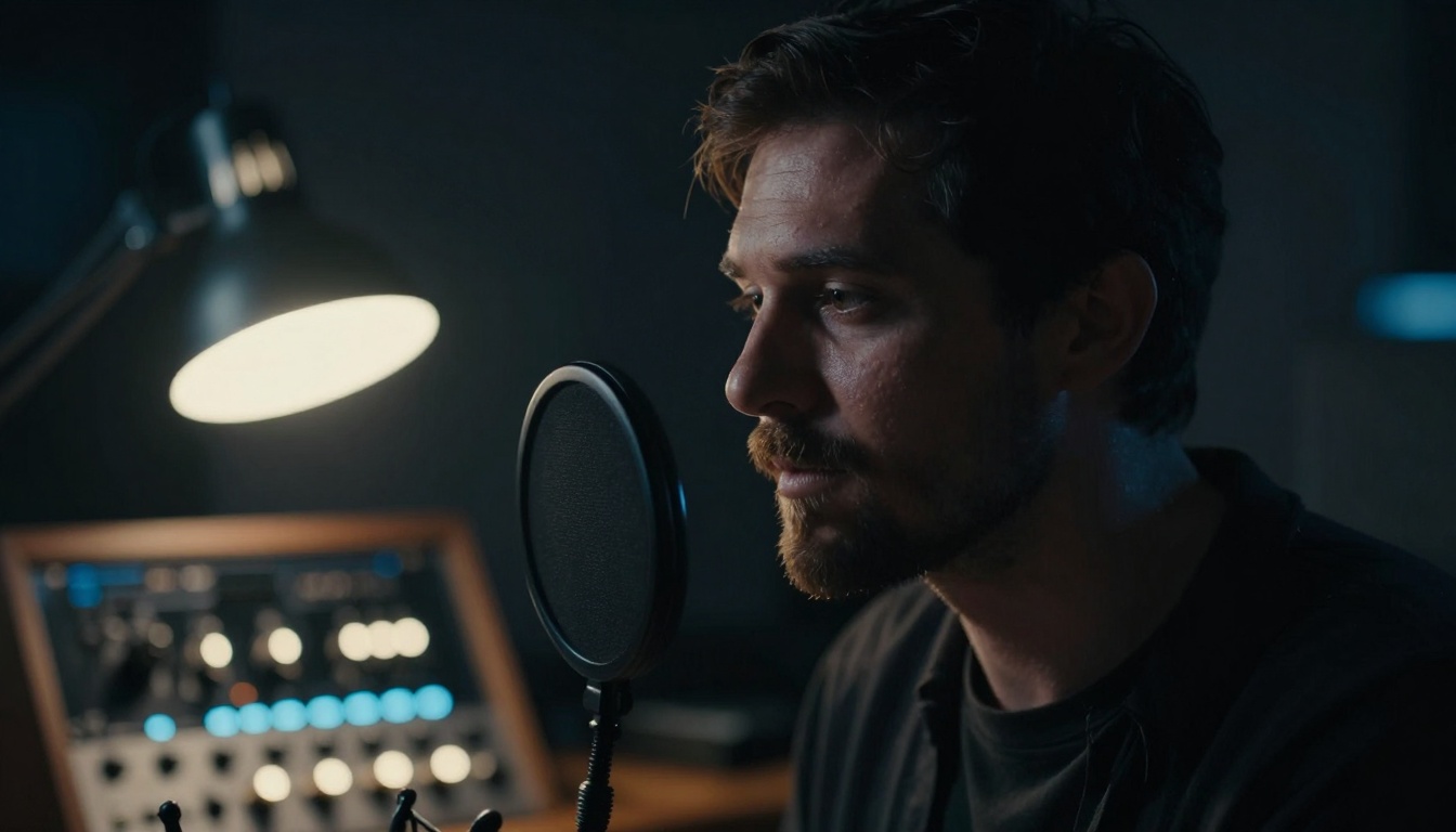Night Studio Recording Mood Lighting