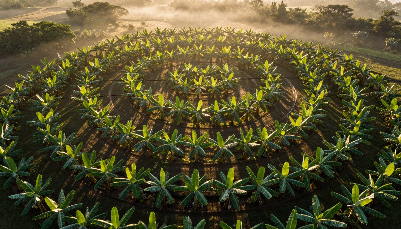 Banana Plantation Aerial View