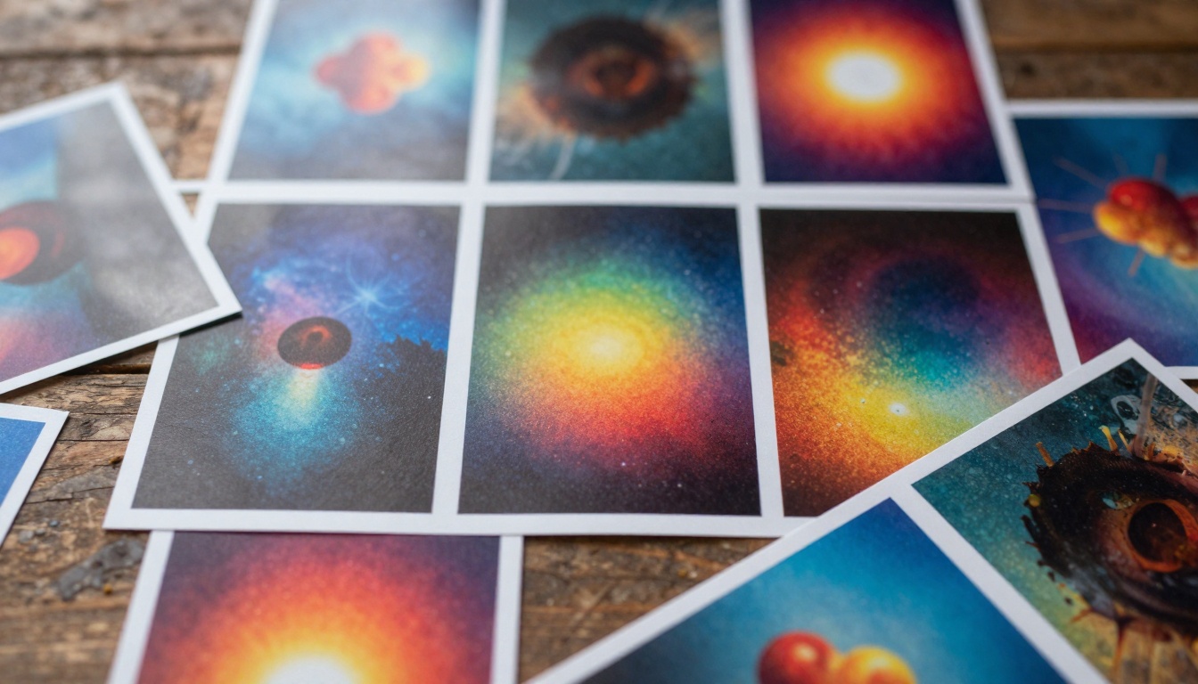 Printed AI image collage