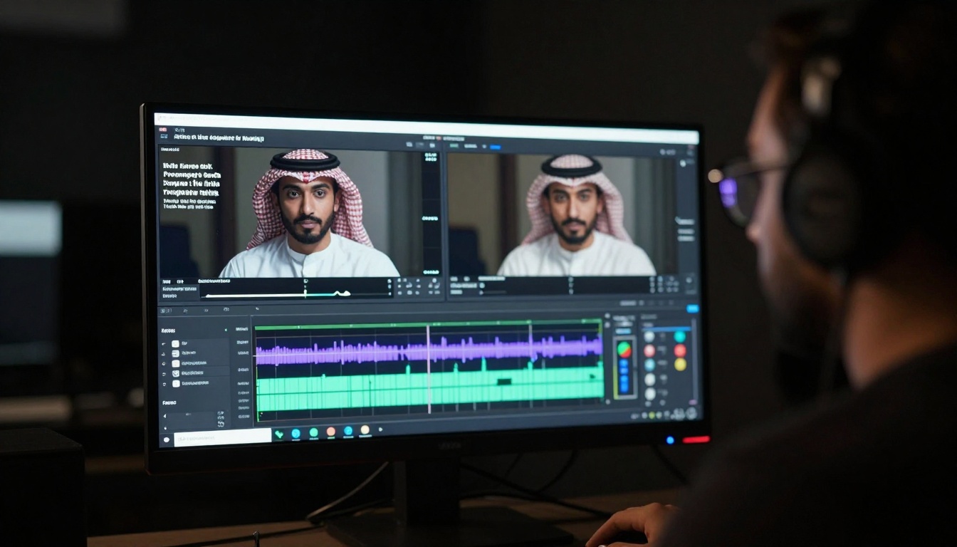 Video Editor Reviewing AI Footage