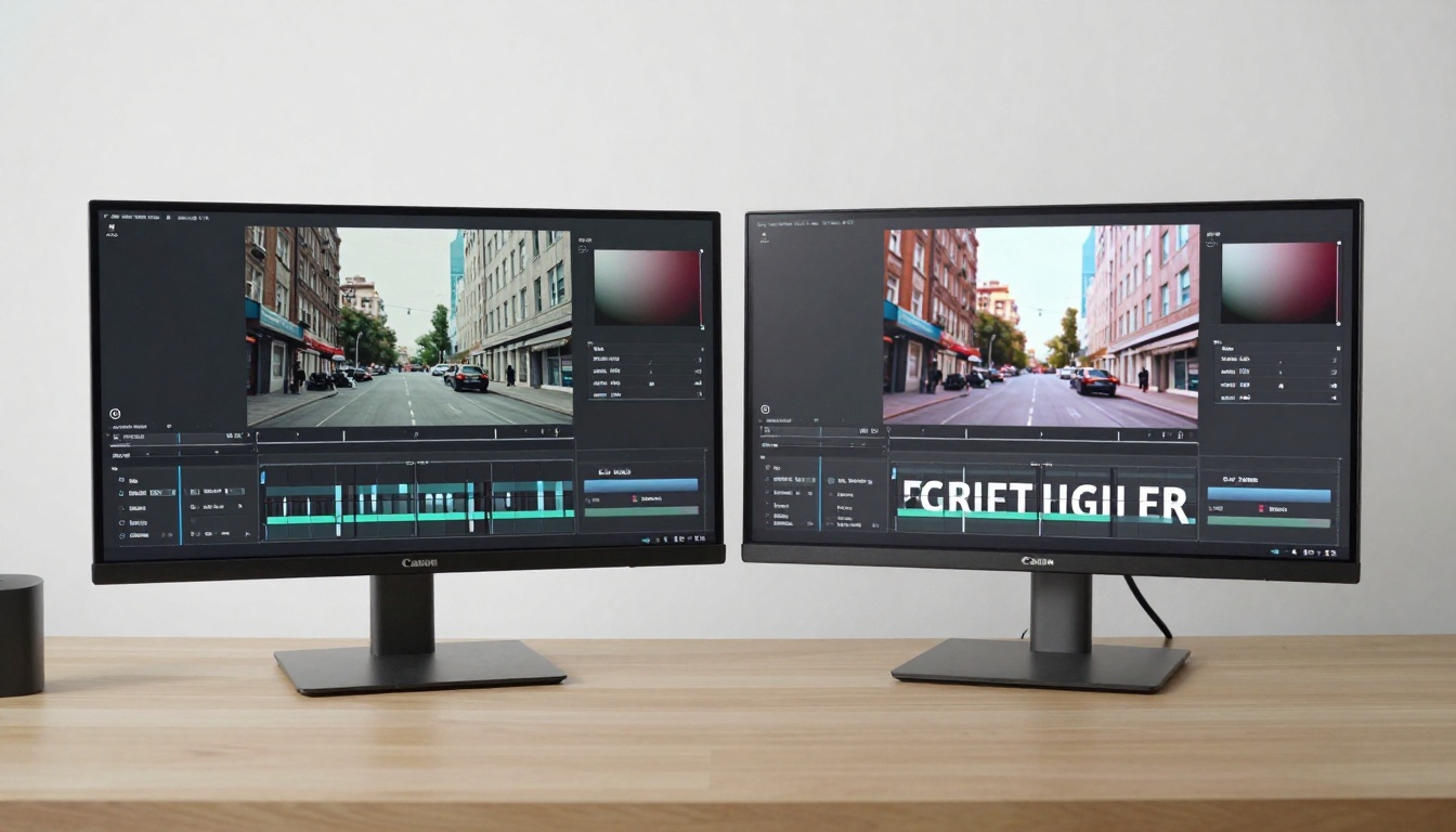Before-and-after video editing comparison