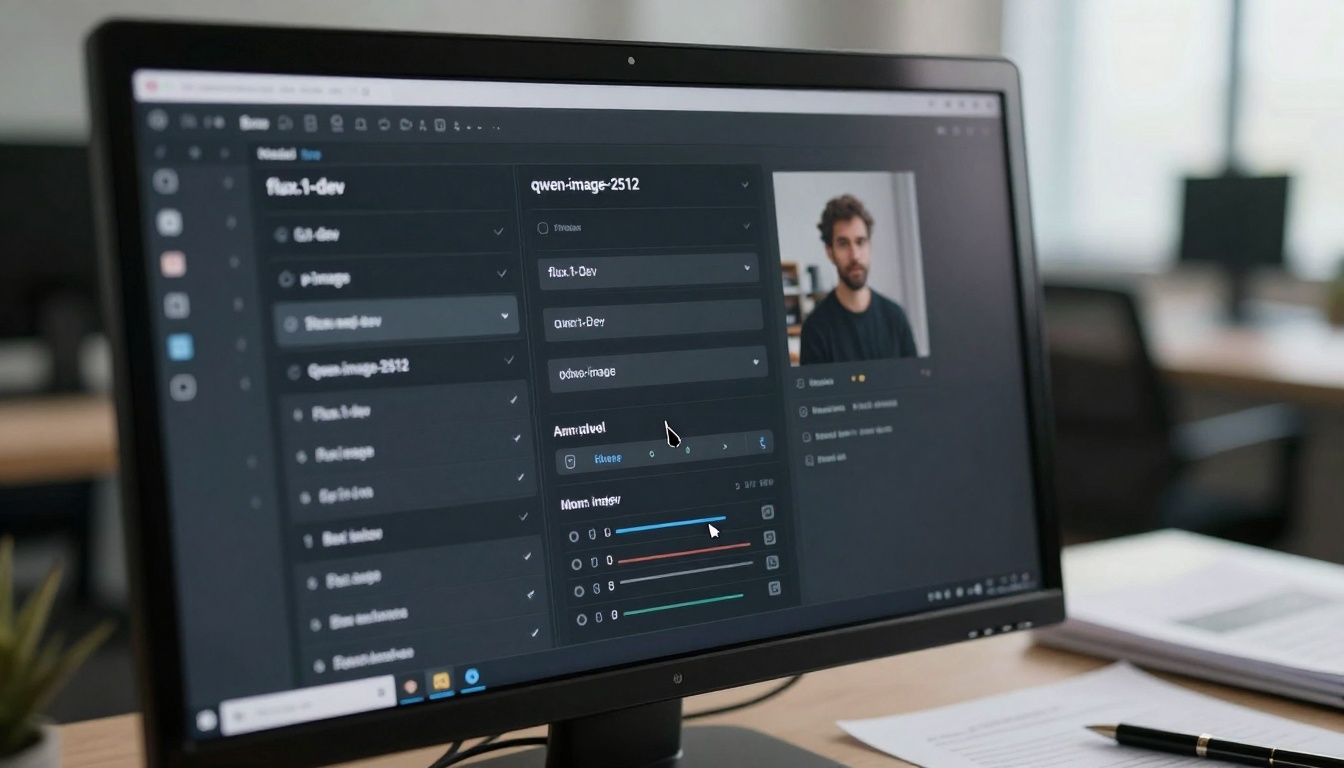 AI Image Parameters Interface