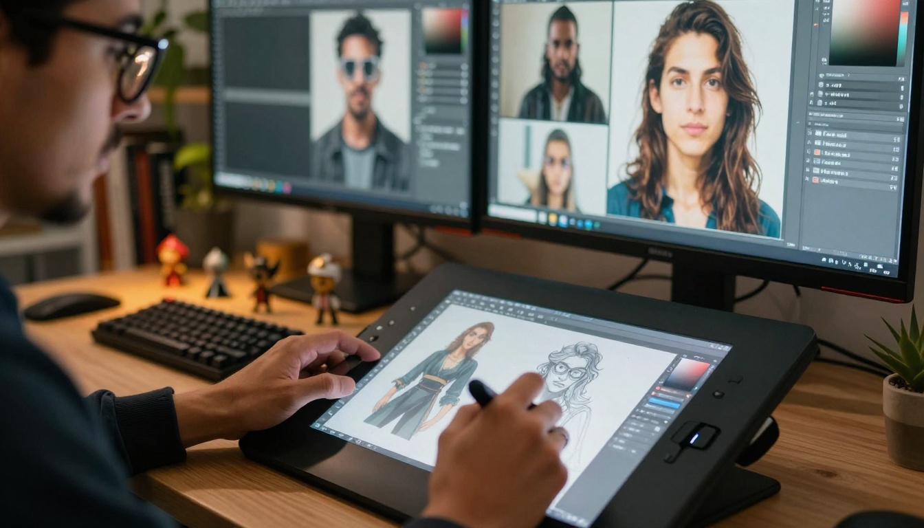 Digital Artist Creating AI Characters Digital Artist Creating AI Characters
