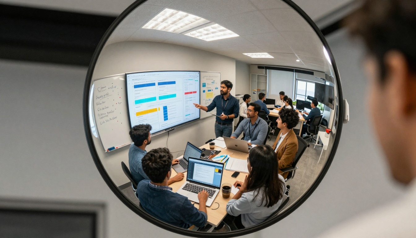 Mirror reflection of team collaboration