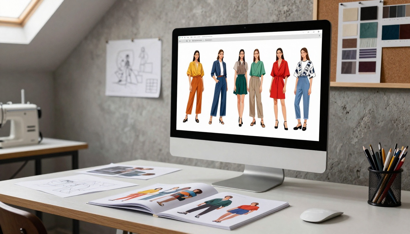 Fashion portfolio digital flipbook in studio