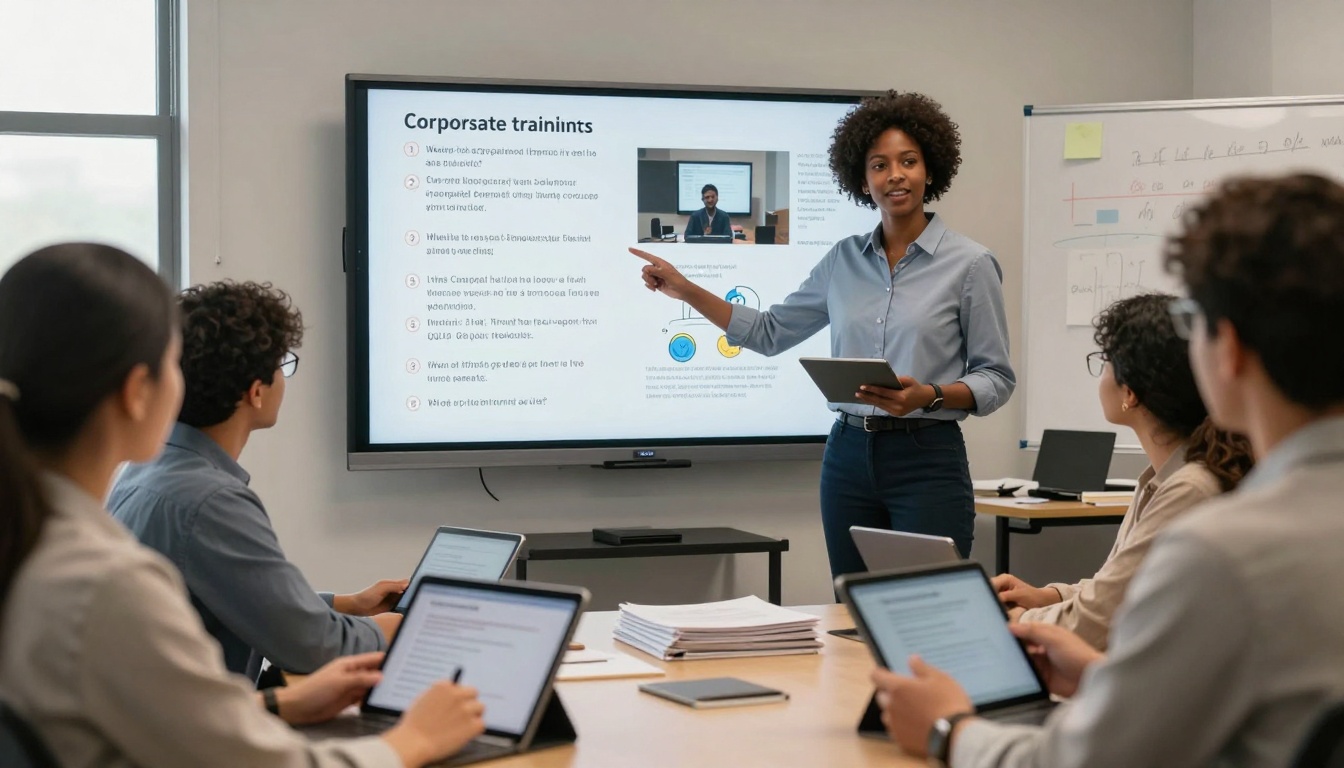 Corporate training flipbook workshop session
