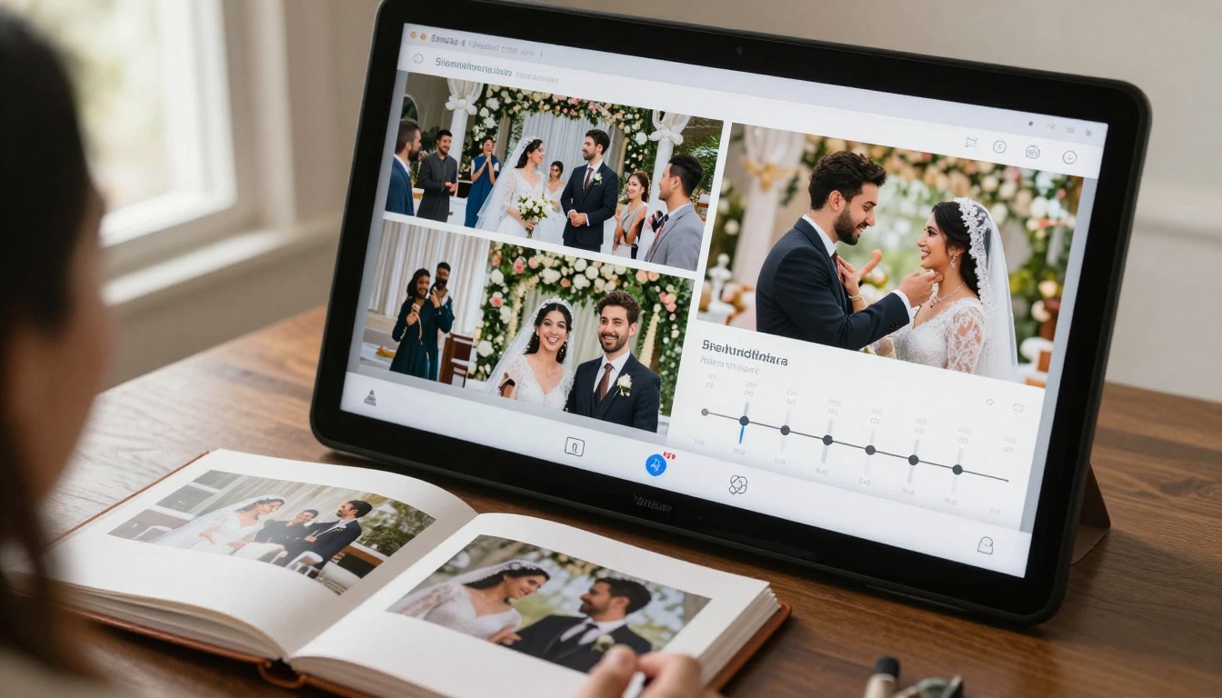 Wedding album flipbook emotional presentation