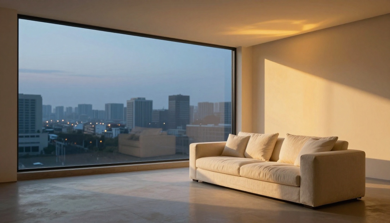Minimalist interior at dusk showing how each model handles spatial depth, tungsten warmth, and material texture rendering Minimalist interior at dusk showing how each model handles spatial depth, tungsten warmth, and material texture rendering