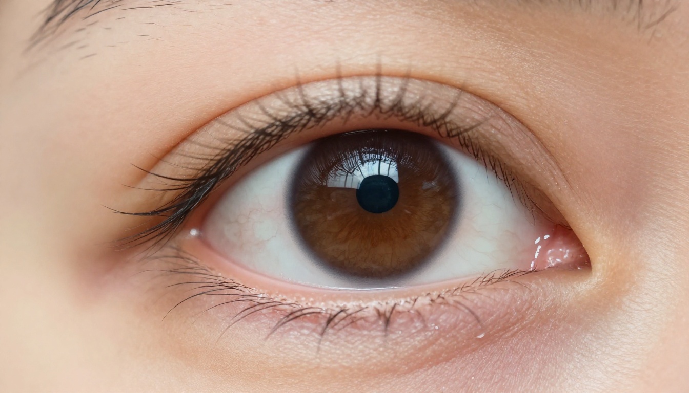 A photorealistic macro close-up of a human eye showing individual eyelash detail, skin pores, and natural iris texture A photorealistic macro close-up of a human eye showing individual eyelash detail, skin pores, and natural iris texture