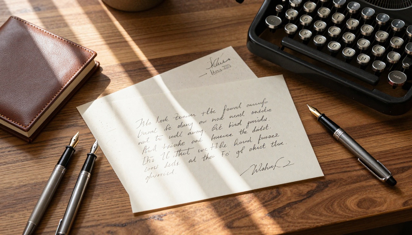 Artisanal stationery flat lay demonstrating detail rendering and surface texture quality