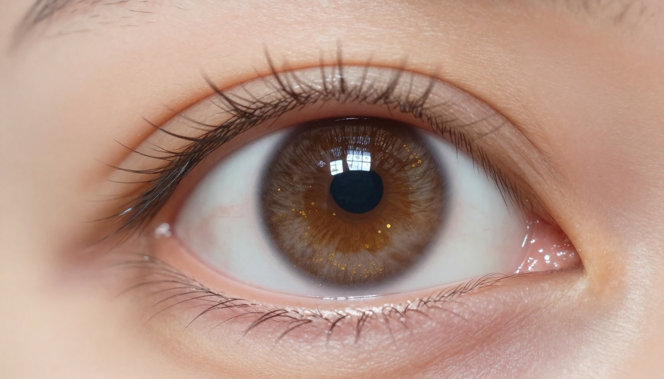 Macro close-up of an eye reflecting a glowing video timeline screen
