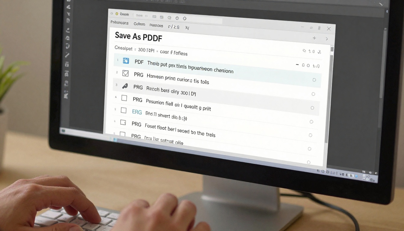 PDF export settings dialog in Adobe Photoshop showing high quality print options and 300 DPI resolution settings