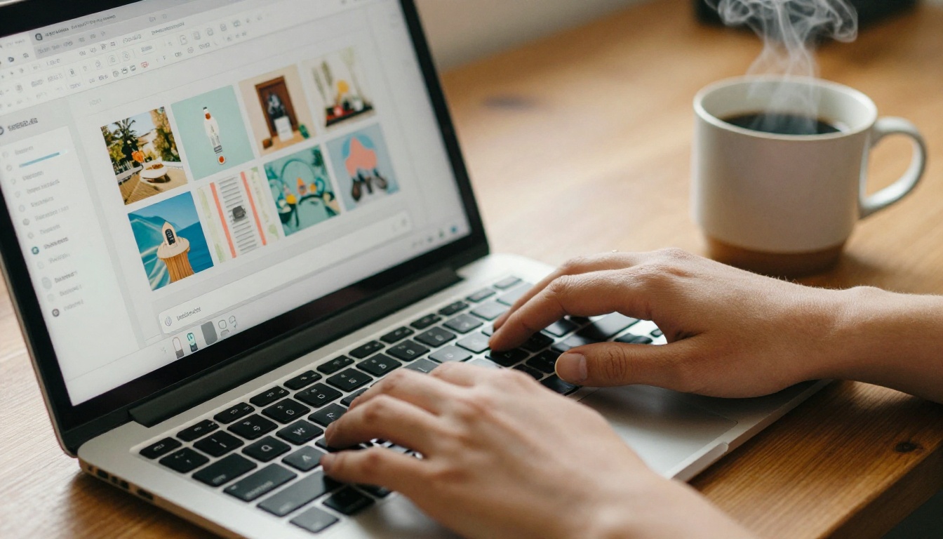 Hands uploading a PDF document to a flipbook conversion interface