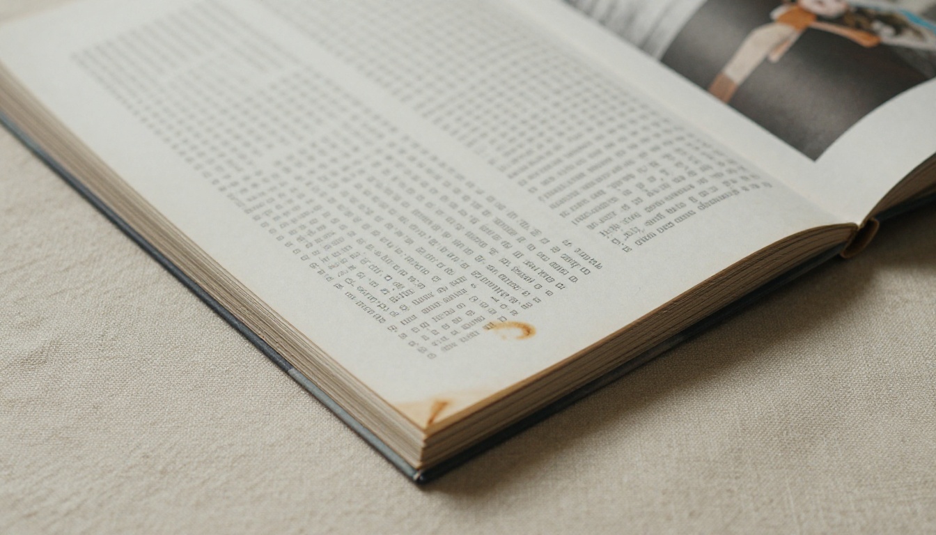 Stack of outdated printed brochures on a linen surface Stack of outdated printed brochures on a linen surface