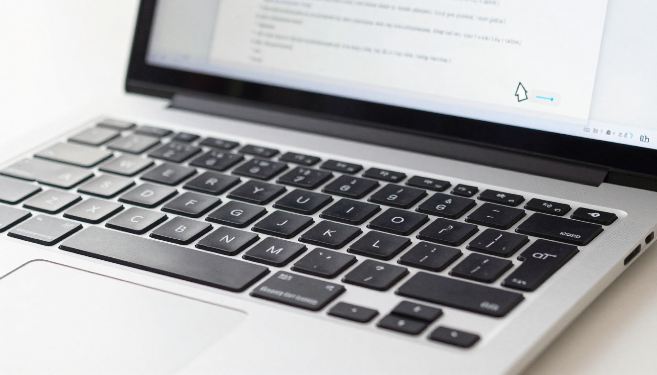 Close-up of laptop keyboard with split-screen PDF and flipbook converter browser interface Close-up of laptop keyboard with split-screen PDF and flipbook converter browser interface