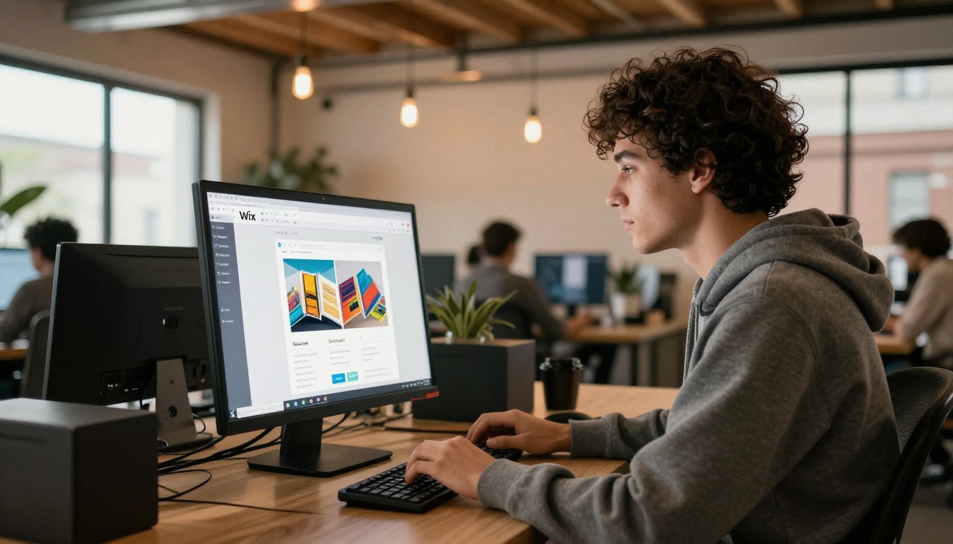 Developer adding flipbook embed in coworking space